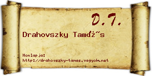 Drahovszky Tamás névjegykártya